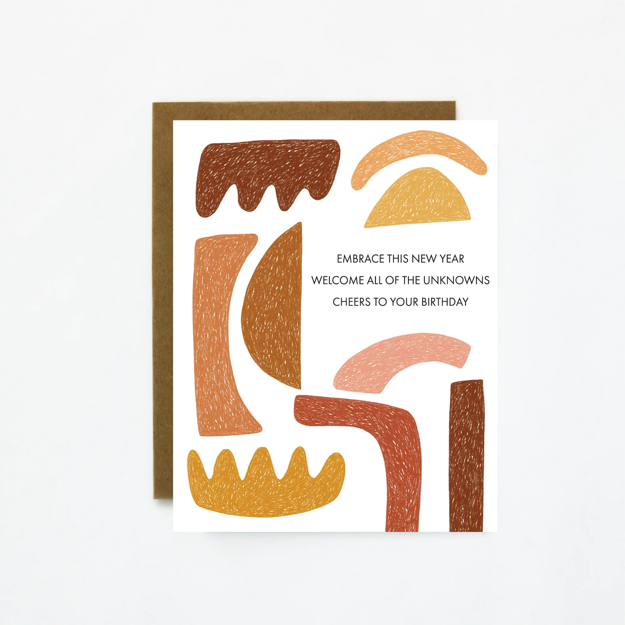 Quiet Lines Birthday Card Embrace the New Year